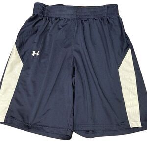 Under Armour Men’s Navy Blue White Athletic Shorts- Size Small